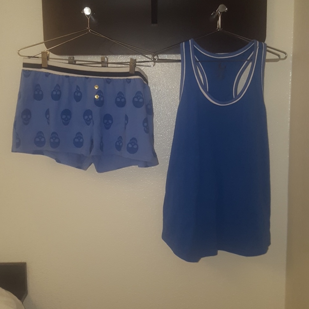 CUTE WOMENS 2PC SKULL PAJAMA SET SIXE XL